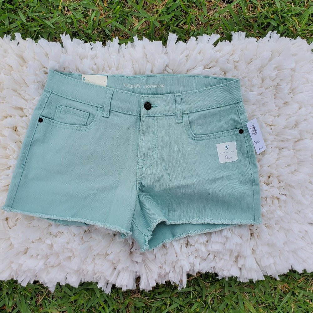 Old Navy Boyfriend Sea Blue Shorts Sz 8